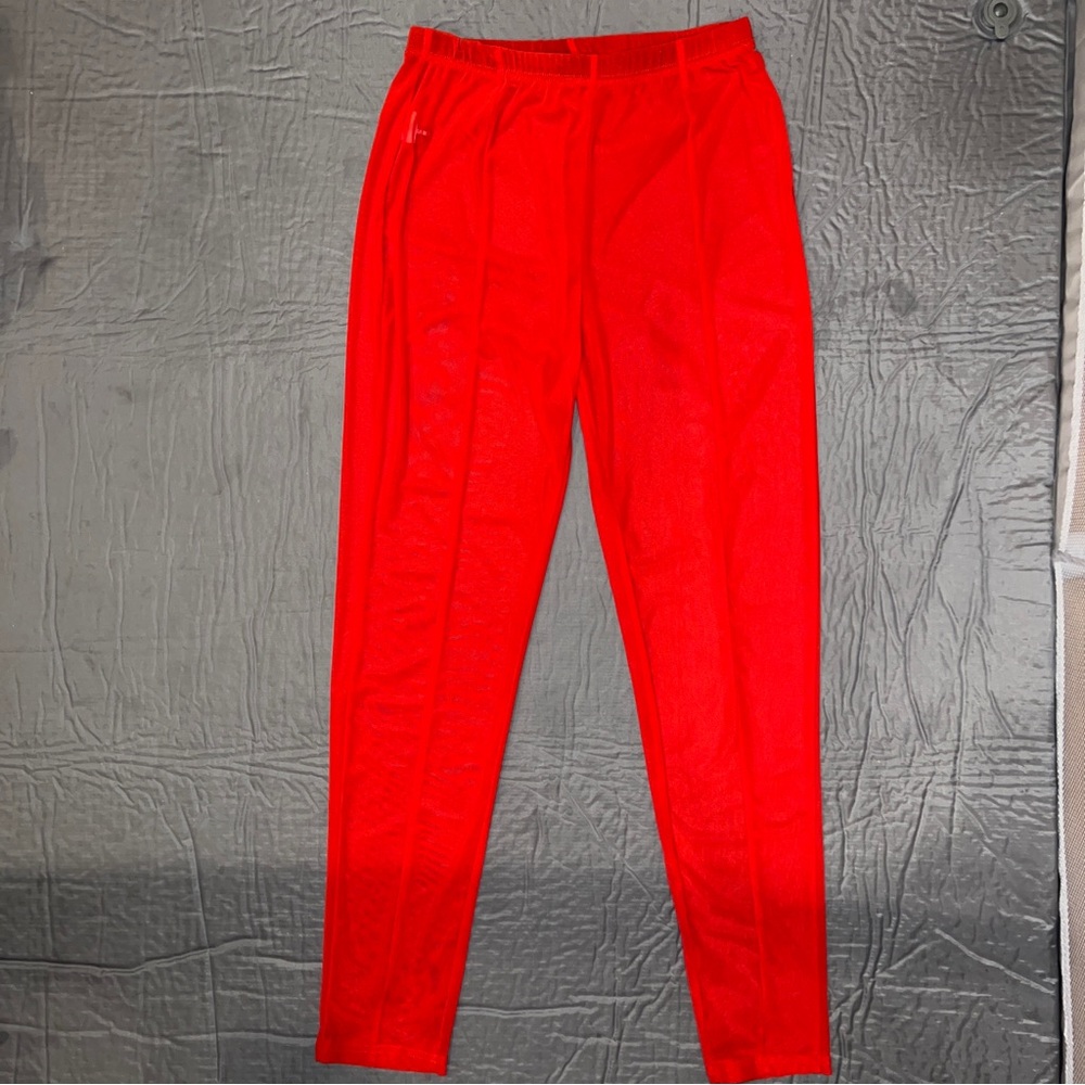 Blush Mark Red Sheer Mesh Pants, Size L